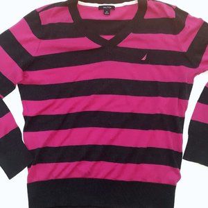 Nautica V-Neck Sweater in 100% Cotton